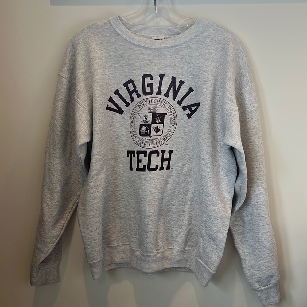 Virginia Tech Champion White Crewneck